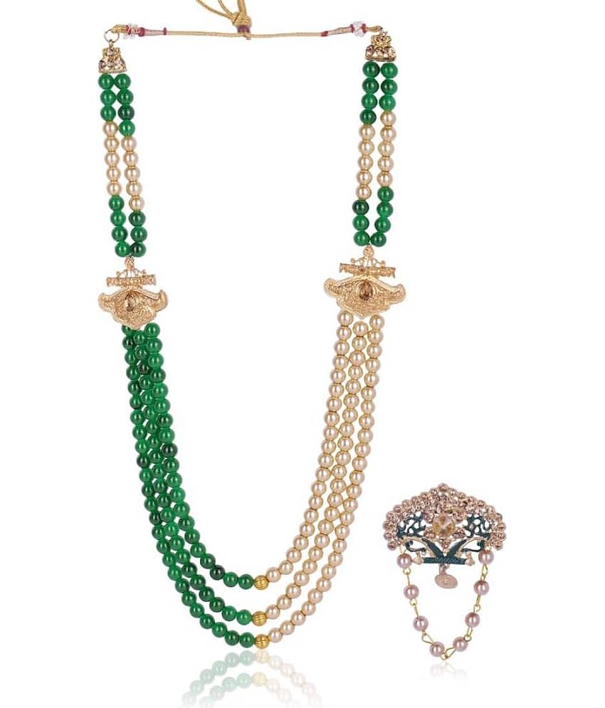 Wedding Groom Mala & Brooch Set for Men