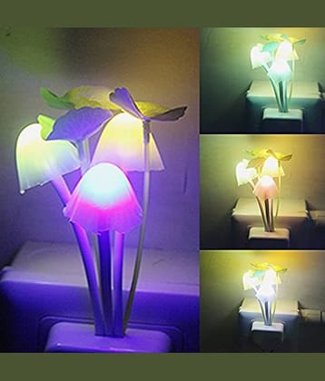 Gatih Mushroom Lamp Automatic Sensor Light Multi-Color Changing Best Night Avatar LED Bulbs, Pack of 1