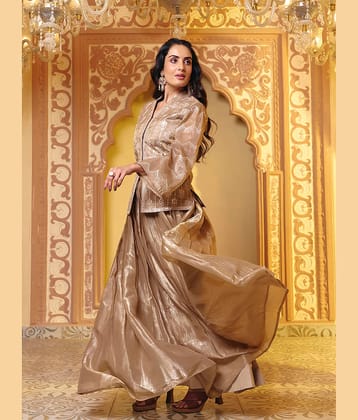 Madhuram Textiles Women's Silk Ready To Wear Flared Lehenga Choli