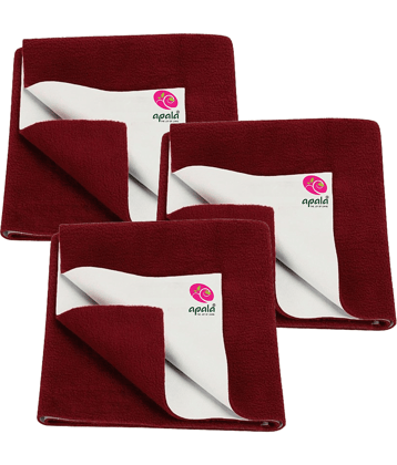 Apala Maroon Laminated Bed Protector Sheet ( Pack of 3 )