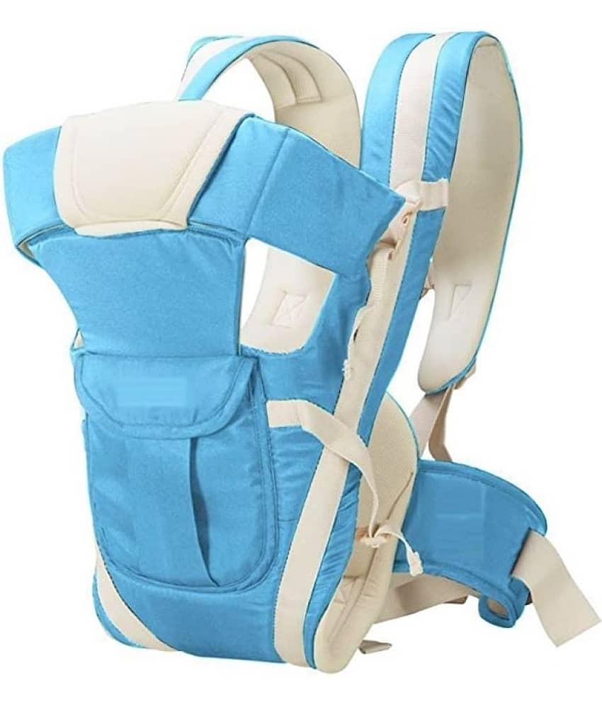 AURAPURO baby Carrier | Adjustable Hands-Free 4 in 1 Position With Head Support baby AURAPURO Baby Carrier Bag/Adjustable Hands Free 4 in 1 Baby/Baby sefty Belt/Child Safety Strip/Baby Sling Carrier Bag/Baby Back Carrier Bag (Light Blue)