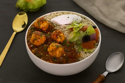 Meatball Arrabiata Rice Bowl
