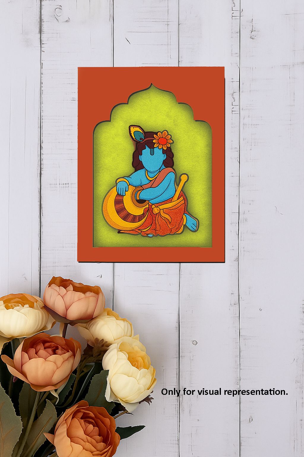 Dbeautify's Baby Krishna with Matki MDF Wall Hanging