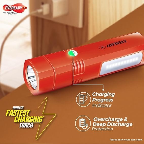 can you overcharge a rechargeable eveready led flashlight battery Price History of SEARCHLITE DL95, 4W Torch Cum 4W Emergency Sidelight, Type-C USB Fast Charging, Glow-in-THE-Dark Strip, & Deep Discha from Amazon 63_68287191 Eveready presents Commander DL 98