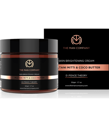 The Man Company Skin Whitening & Brightening Cream with Multani Mitti, Coco Butter, Hyaluronic Acid | Best Face cream | 50 gm