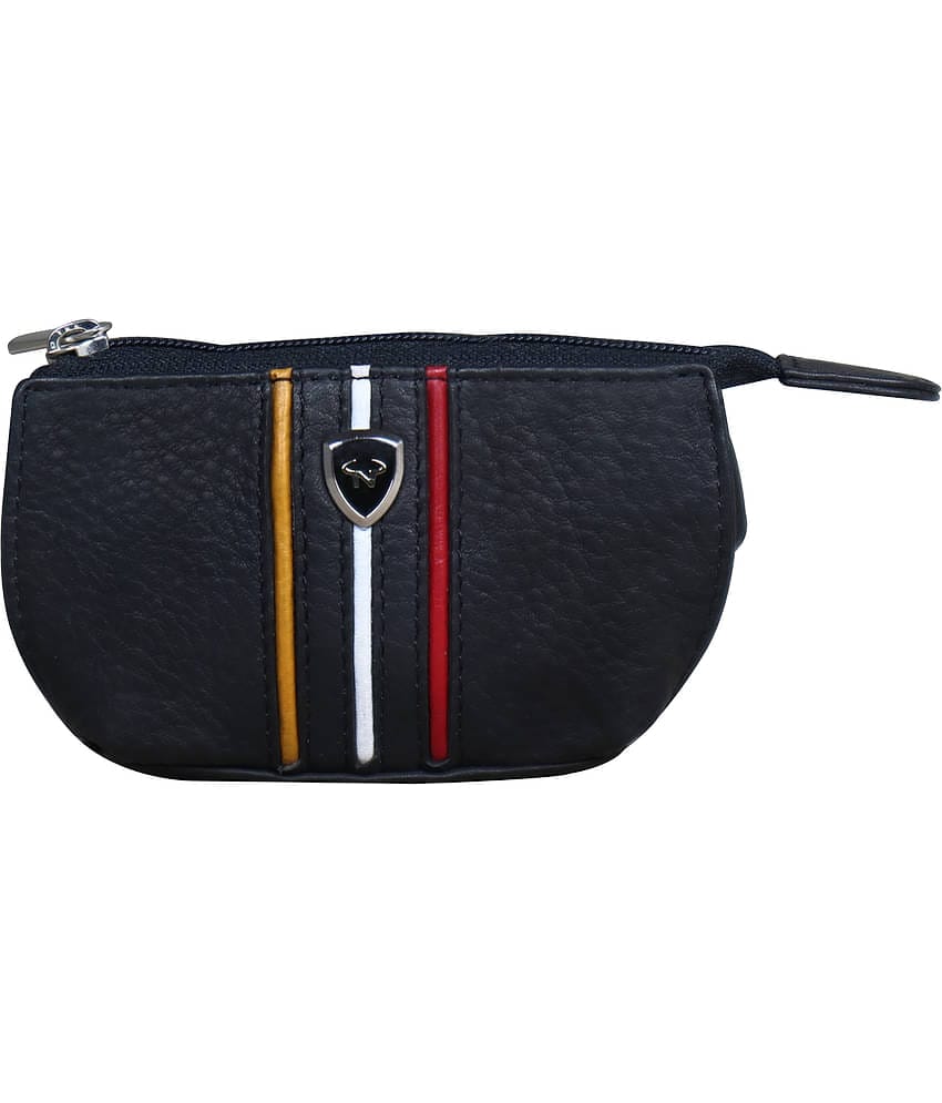 Calfnero - Black Men's Coin Purse Keychain ( Pack of 1 )