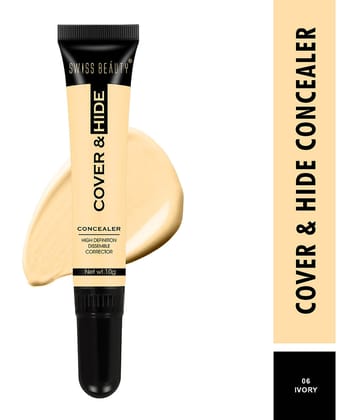 Swiss Beauty Cover & Hide Concealer  Cream Concealer Fair 10 mL