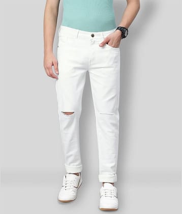 Urbano Fashion - White Cotton Blend Slim Fit Men's Jeans ( Pack of 1 )