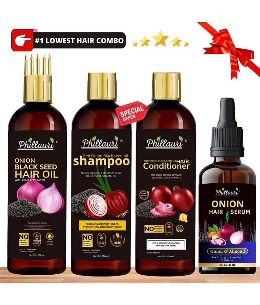 Phillauri - Moisturizing Onion Oil 330 ml ( Pack of 4 )