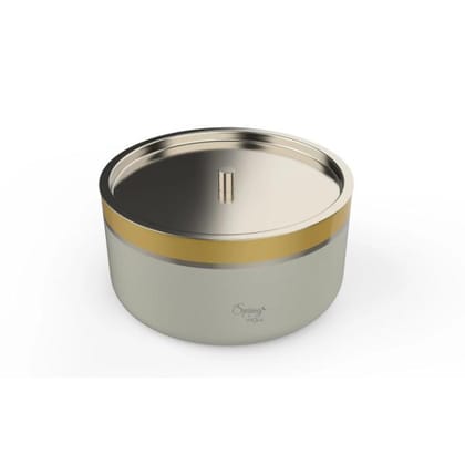 Double Wall Stainless Steel Casserole with Lid-1200 Ml Capacity (1700 Ml Without Lid)