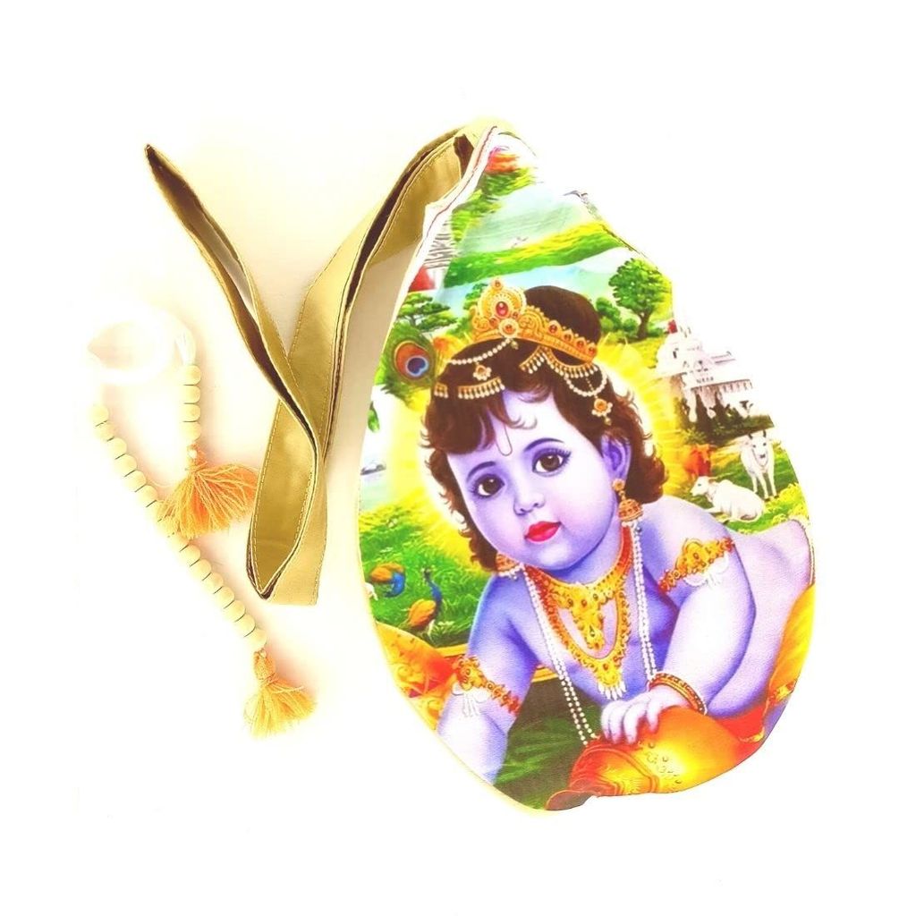 MAYAPURI Printed Chanting Bag/Japa Mala Bag or Beads Bag with Sakshi Mala - Pooja Needs | Buy online on ZillyBuy