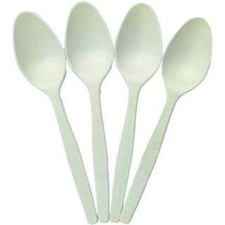 Corn Starch Spoons - 50 Pcs