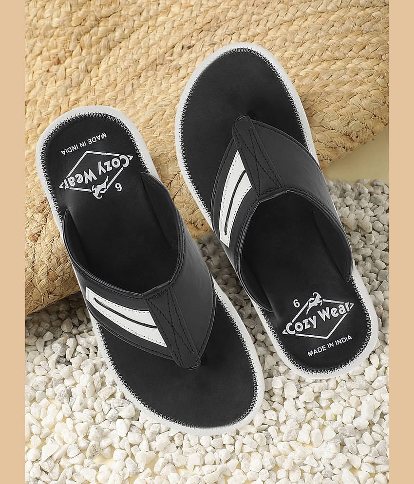 Cozy Wear Black Men's Thong Flip Flop