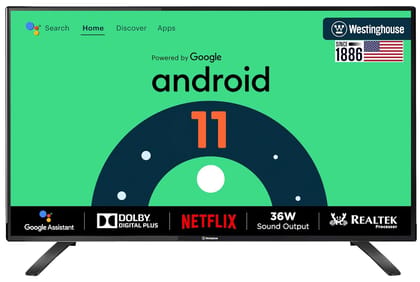 Westinghouse 80 cm (32 inches) W2 Series HD Ready Certified Android LED TV WH32HX41 (Black) Black