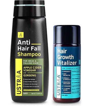 Ustraa Hair Growth Vitalizer - 100ml & Anti Hair Fall Shampoo - 250ml