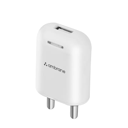Ambrane USB Port Charger, 10.5W Fast Charging Mobile Adapter for iPhone & Android, Bluetooth Devices, Smartwatch, High-Speed, BIS Certified, Universal Compatibility, Compact & Travel Friendly (AWC-38) Ambrane USB Port Charger, 10.5W Fast Charging Mobile Adapter for iPhone & Android, Bluetooth Devices, Smartwatch, High-Speed, BIS Certified, Universal Compatibility, Compact & Travel Friendly (AWC-38)