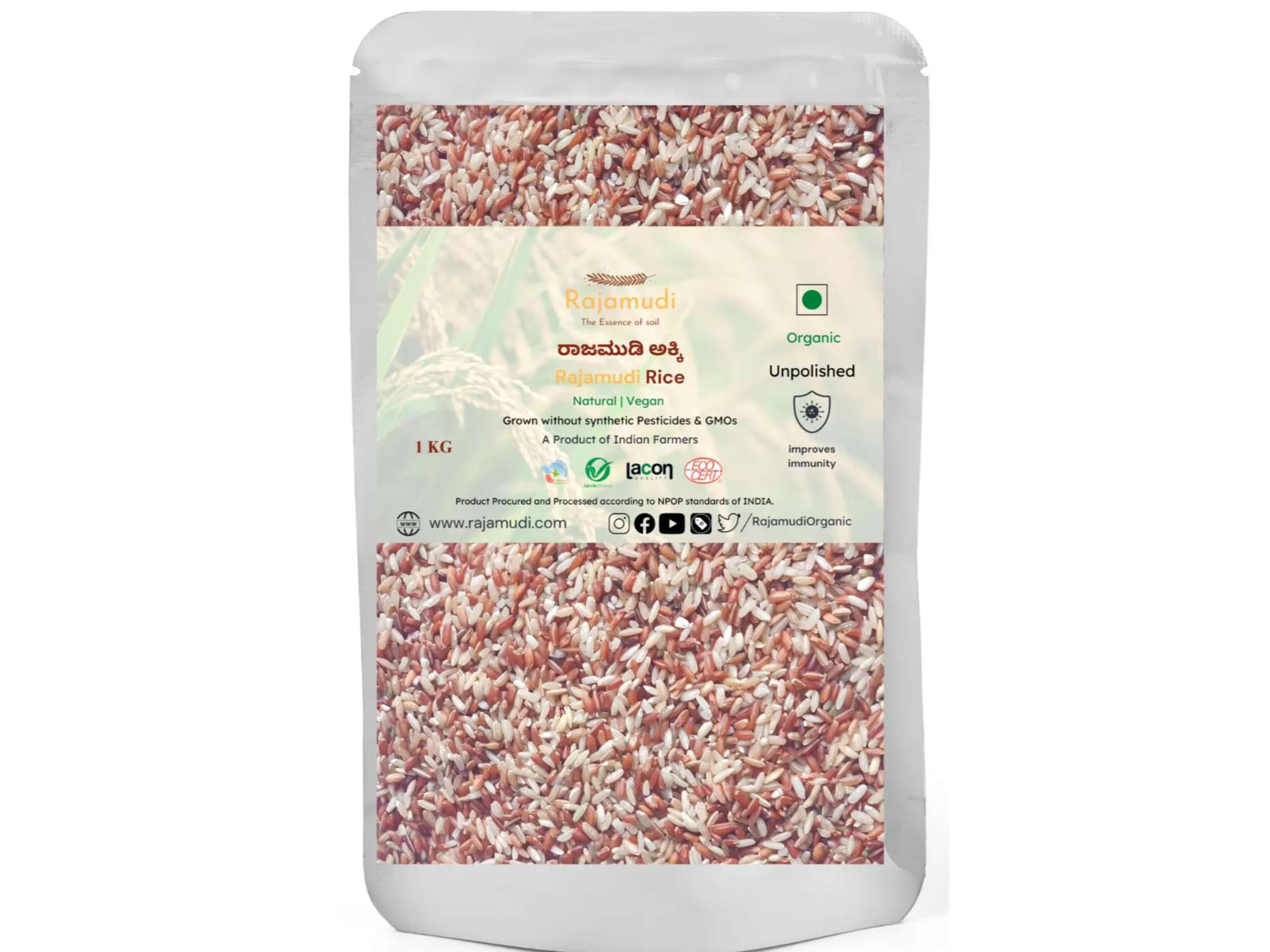 Rajamudi  UnPolished Rice  - 1 Kilogram