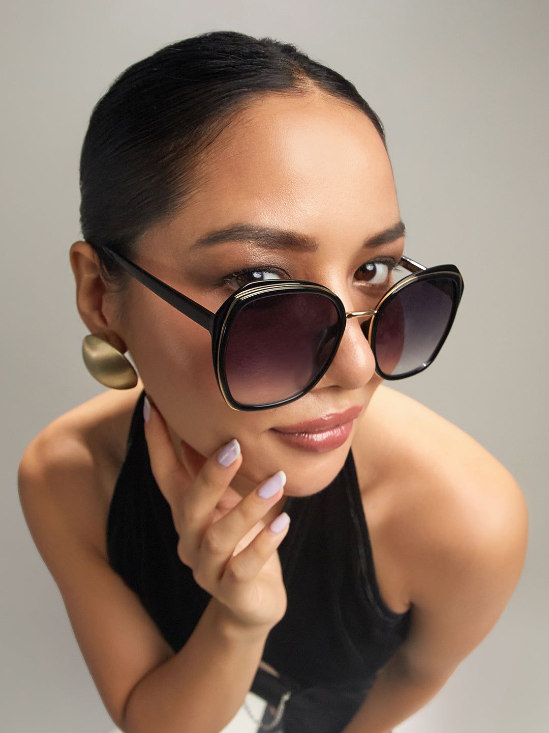 Gradient Oversized Sunglasses-Sunglass