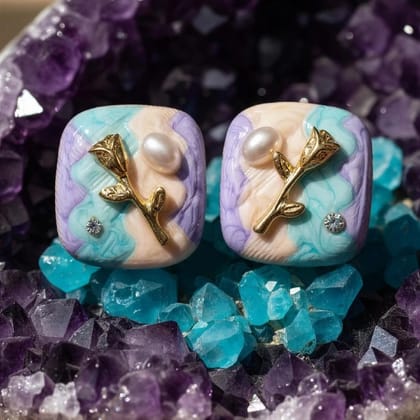 The Midnight Rose Studs
