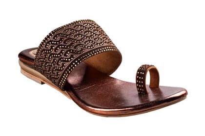 Trendz Ladies Copper Chappal-Copper / 4