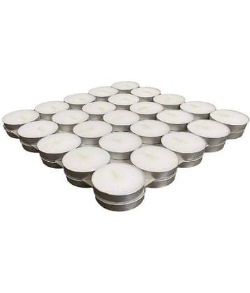 PROSPERRO LUMO - White Unscented Wax Tea Light Candle 4 cm ( Pack of 50 )