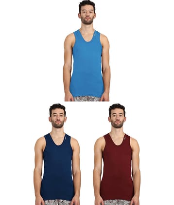 Rupa Frontline Multicolor Cotton Men's Vest ( Pack of 3 )