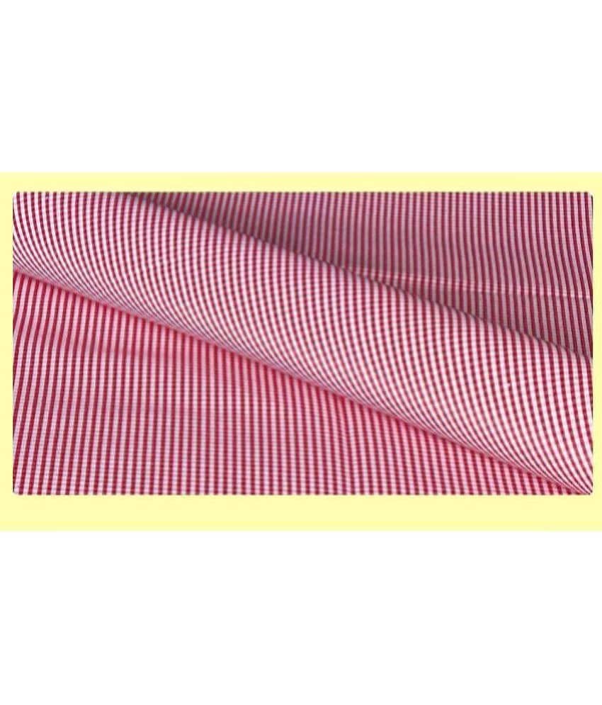 Makhanchor - Red Cotton Men's Unstitched Shirt Piece ( Pack of 1 )