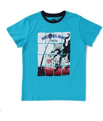 Cub Mcpaws Pack of 1 Boys Cotton T-Shirt ( Blue )