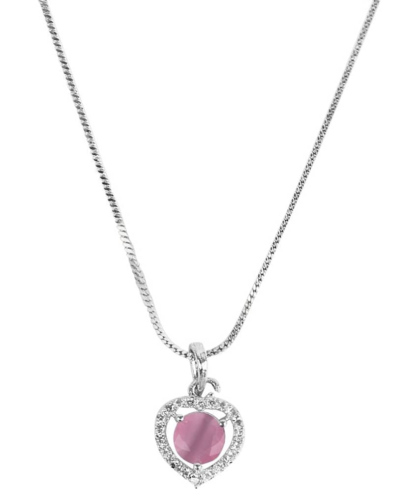 PUJVI - Pink Pendant ( Pack of 1 )