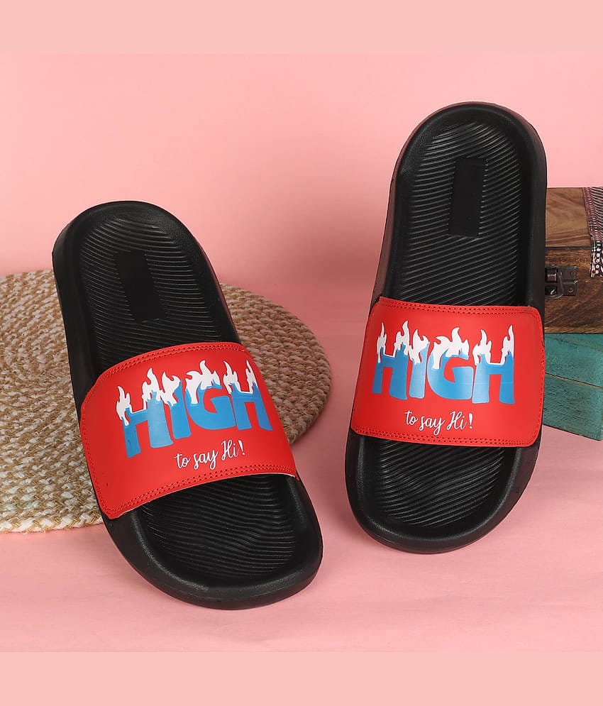 PERY PAO Red Men's Slide Flip Flop