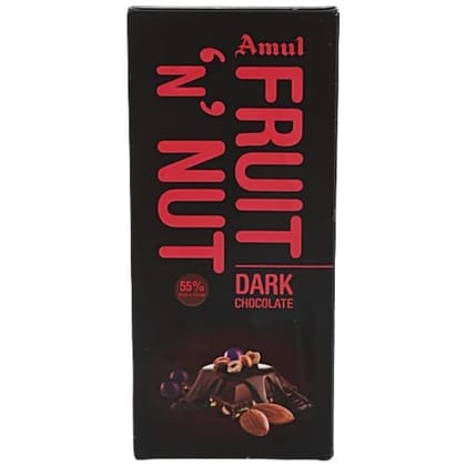 Amul Fruit N Nut Dark Chocolate, 150 g Carton - 150 mL - 150 mL - One unit