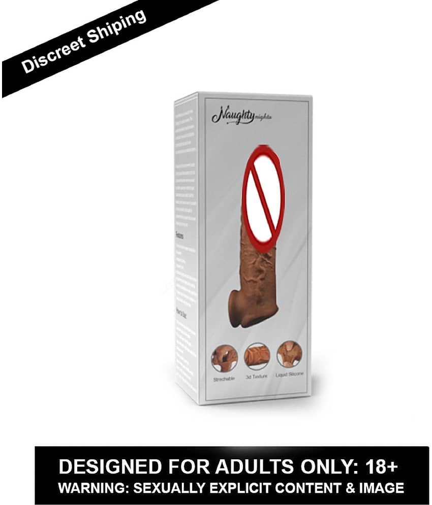 6.75 inch INDIAN DARK CHOCOLATE JUMBO REUSABLE CONDOM WASHABLE PENIS EXTENDER CONDOM