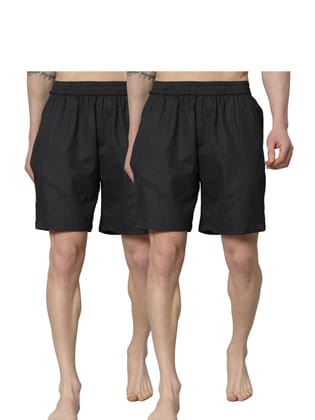 Pack Of 2, Mens Boxer, Polka Dot Printed Boxer, Pure Cotton Boxer For Men, Innerwear Shorts (OTLMB04-2)-S