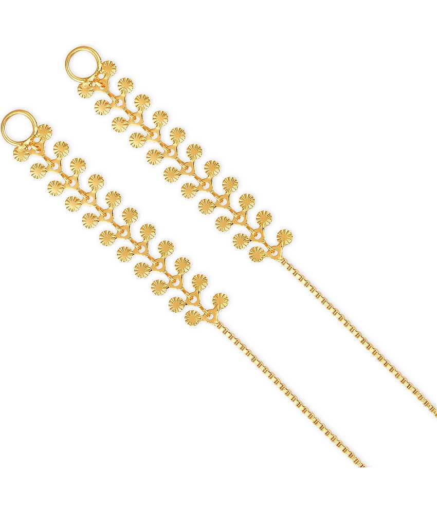 Vighnaharta - Golden Ear Chain Earrings ( Pack of 1 )