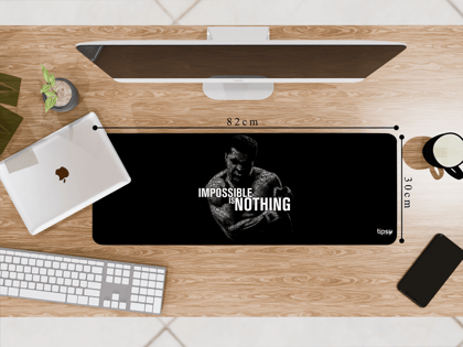 "IMPOSSIBLE IS NOTHING-MUHAMMED ALI" Gaming Mousepad- Elevate Your Gaming Experience-Large (30CM X 82CM)