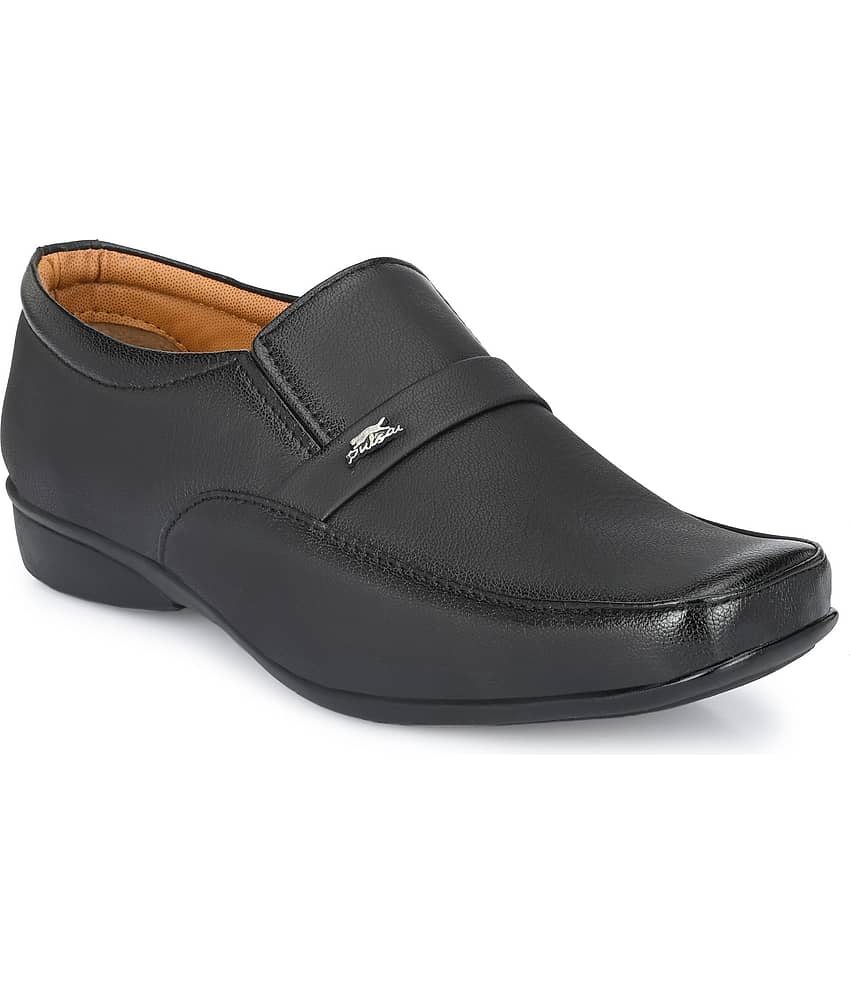 Stylelure Black Men's Slip On Formal Shoes