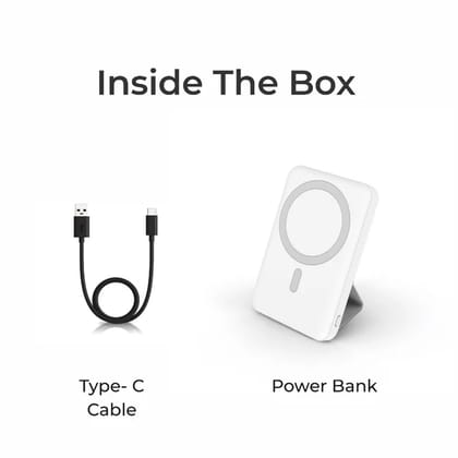 Digitek (DPB-10000 PD )Superfast Magsafe Power Bank with 15W Wireless & 20 Watt PD Charging with Type C Port (Black) & (White)