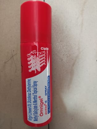 Omnigel Spray Fast, powerful & effective pain relief Cipla 