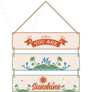 Homeberry You Are My Sunshine Quote Wooden Wall Hanging - Modern Home Decor Accent