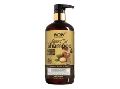 WOW Skin Science Moroccan Argan Oil Shampoo (with DHT Blocker) - 500 mL