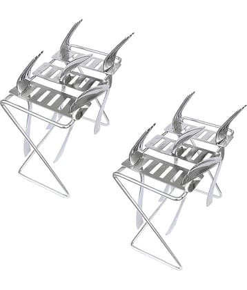 OC9 Silver Stainless Steel Storage Racks ( Pack of 2 )