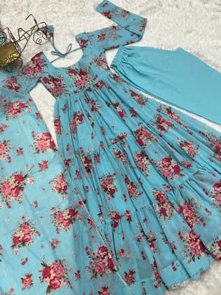 Designer Party Wear Look Anarkali Gown And Pent With Dupatta Designer Party Wear Look Anarkali Gown And Pent With Dupatta
