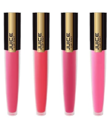 Juice SMOKYROSE,RASBERRY,PINK,ROSE Liquid Lipstick M-10,M-11,M-04,M-85 Raspberry Pink Pack of 4 16 mL