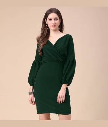 Sheetal associates Women Cotton Blend Solid Bodycon Dress ( Purple )