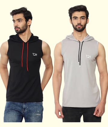 TQH Pack of 1 Polyester Gym Vest For Men ( Black )
