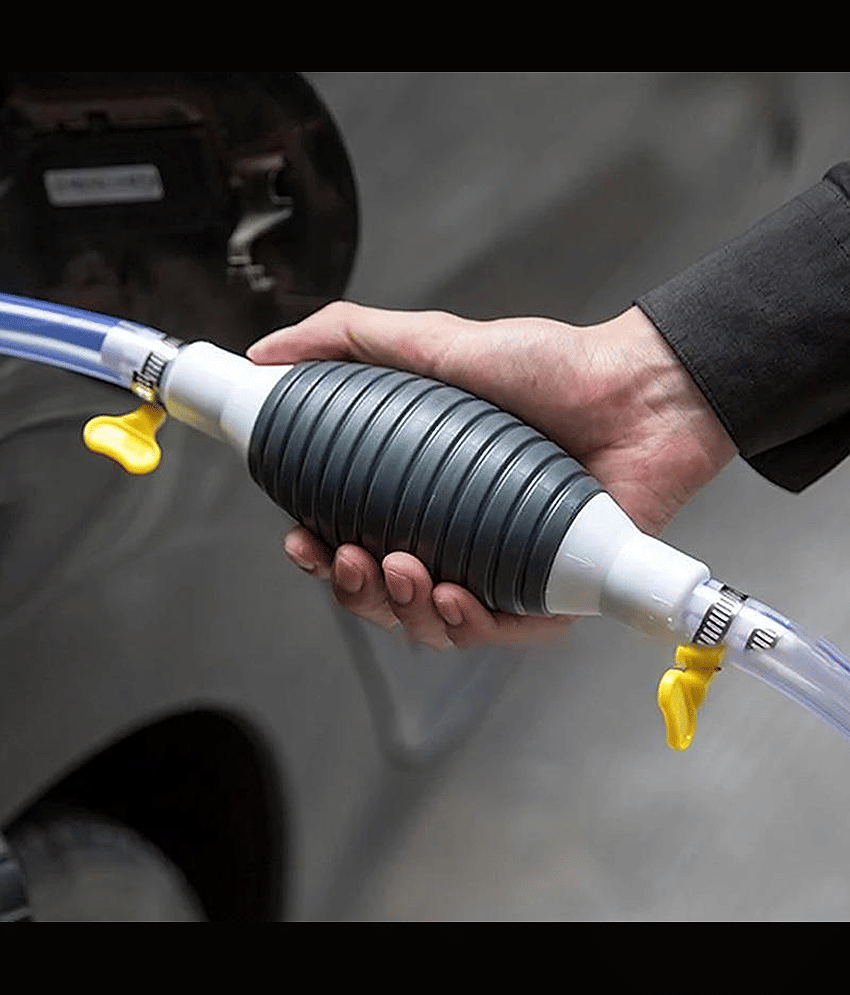 Fuel Transfer Pump Kit - Tank Sucker Latest High Flow Hand Pump Portable Manual Car Fuel Transfer Pump with 2M Hose for Water Fish Tank (2 M)