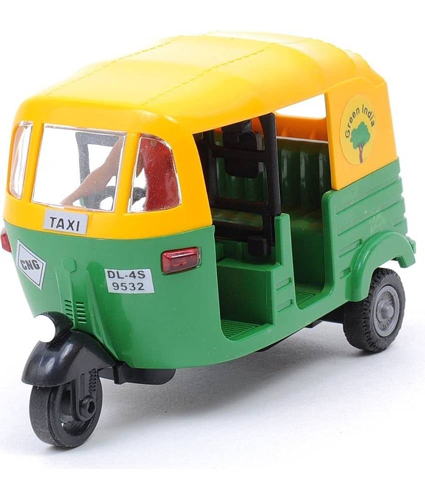 Plastic Pull Back Auto Rickshaw, Number of Pieces: 1, Multicolour