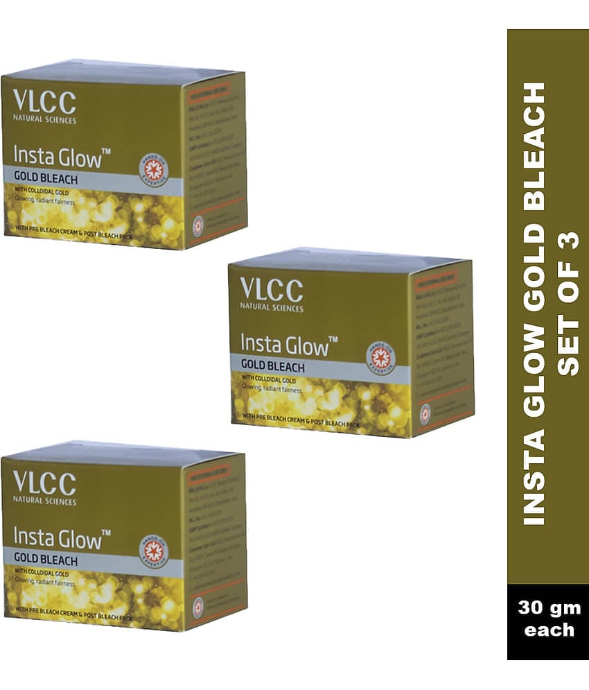 Vlcc Instaglowgold Bleach , 30G(Pack Of 3)