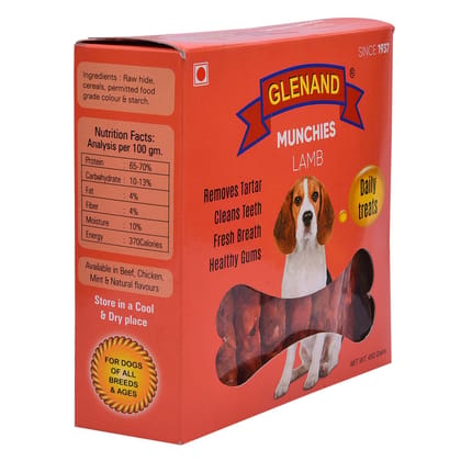 Glenand Dog Munchies 450g Lamb Box
