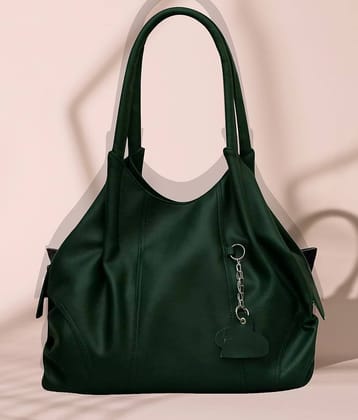 Fostelo -   Green Faux Leather Shoulder Bag